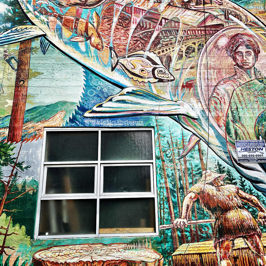 Bellingham window in mural. Photograph by Suzanne Lorenz