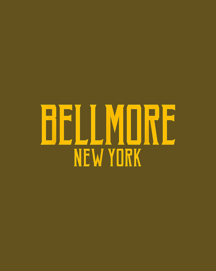 Bellmore Vintage Text Amber Print Digital Art by Abduaw Helin Pixels