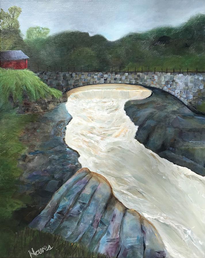 Bellows Falls VT Painting by Deborah Naves