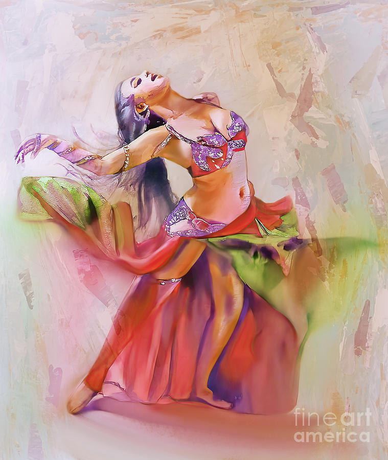 Bellydance Painting - Belly Dance kk021 by Gull G