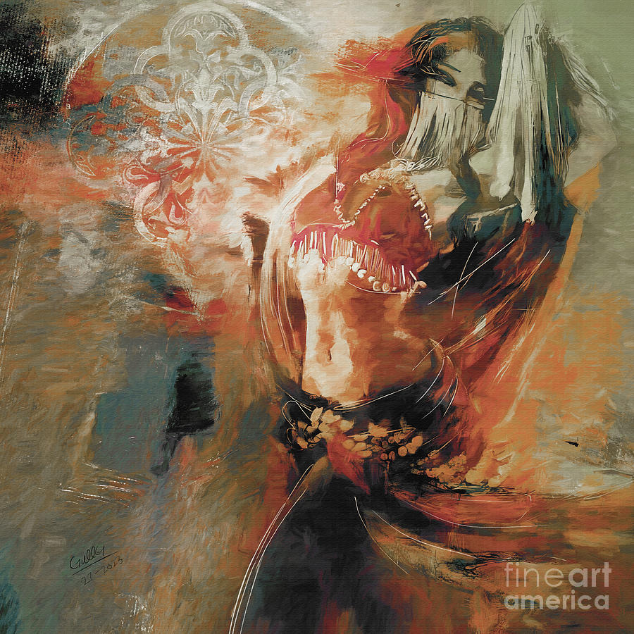 Belly Dancer abstract art  Painting by Gull G