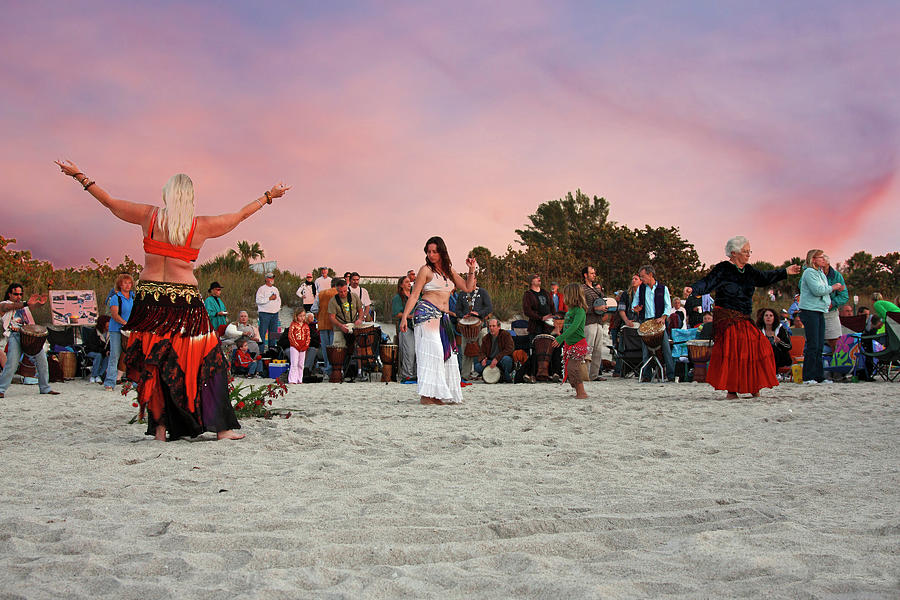 Belly Dancers at Sunset Photograph by Sally Weigand