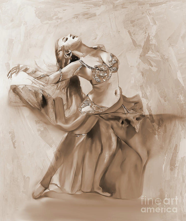 Bellydance Painting - Belly Dancing kk031a by Gull G