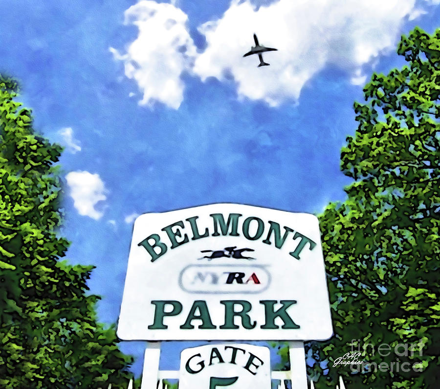 Belmont Park Gate Digital Art by CAC Graphics