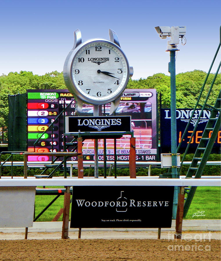 Belmont Park Clock Photograph by CAC Graphics Fine Art America