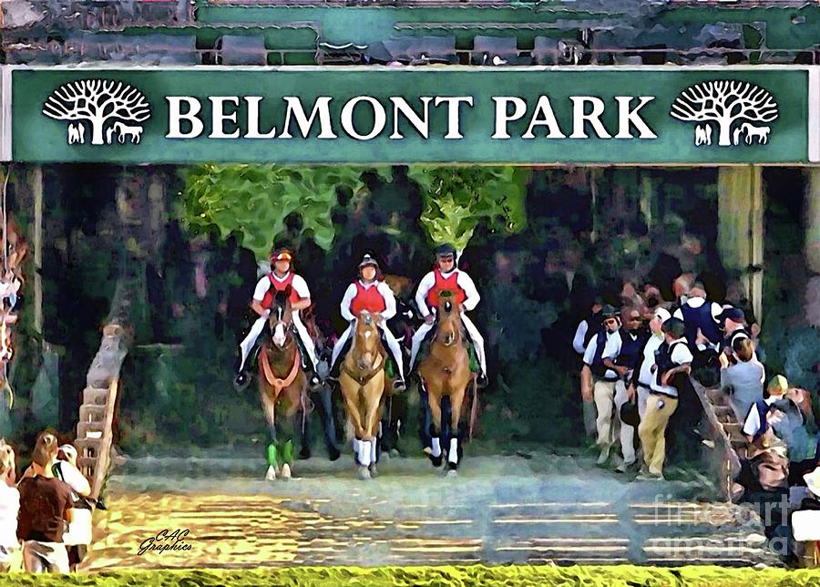 Belmont Park Painting Painting by CAC Graphics