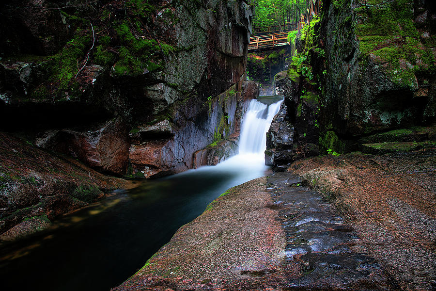 Below Sabbaday Falls Photograph by Andy Crawford