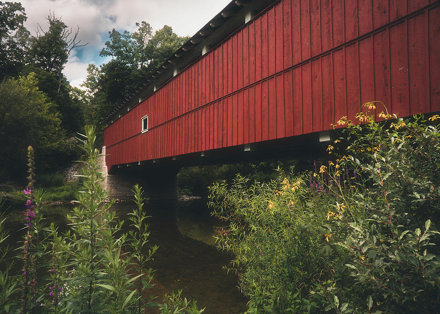 Below Schlichers Covered Bridge Photograph by Jason Fink