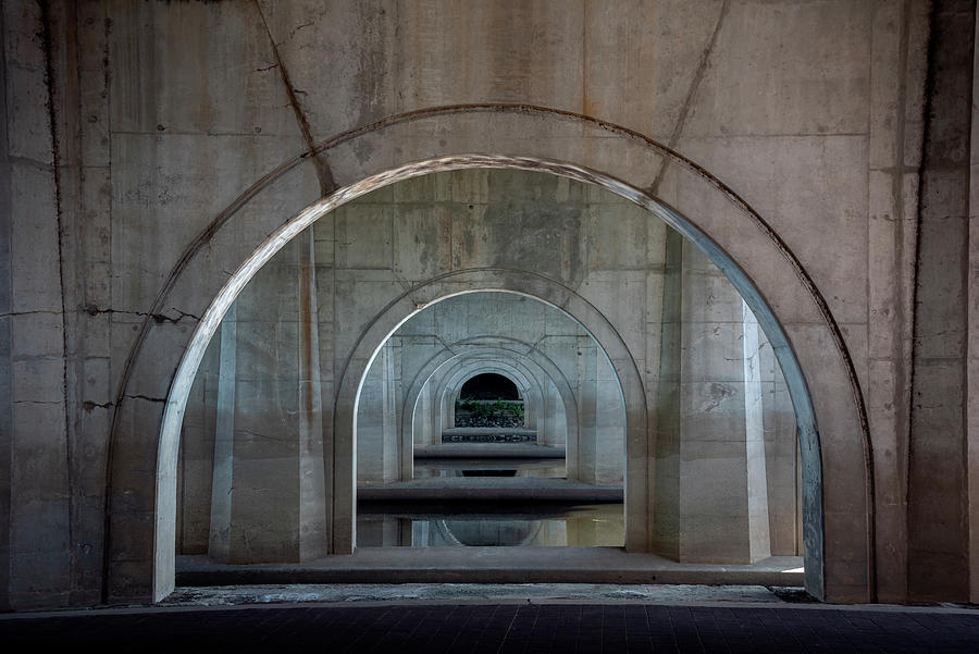 Arches Below The Founders Bridge In Hartford, Ct Photograph