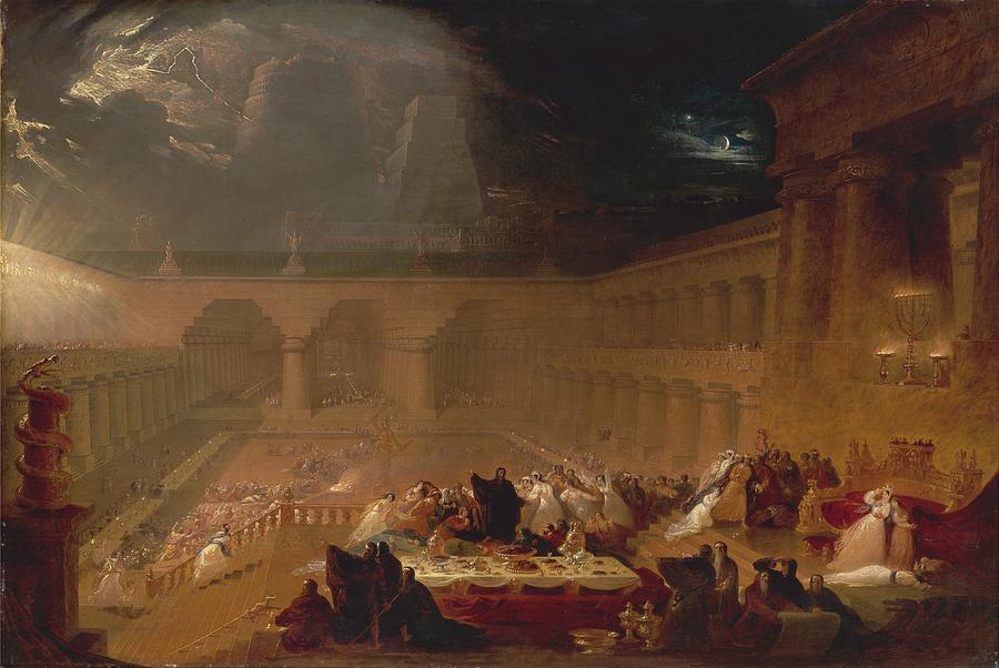 John Martin Painting - Belshazzar s Feast      by John Martin