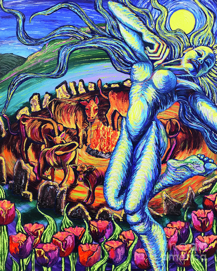 Beltane Painting by Amy E Fraser