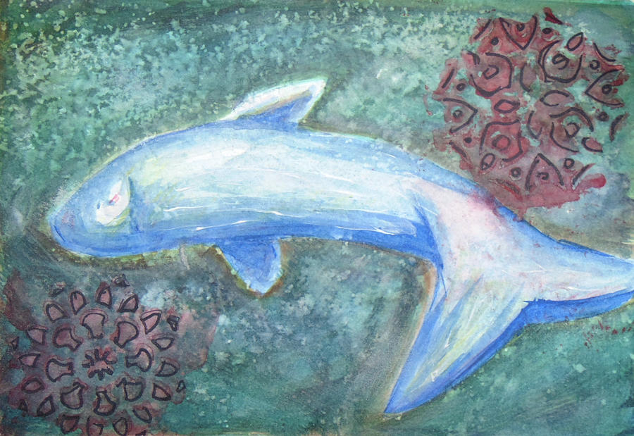 Beluga Painting by Loretta Nash