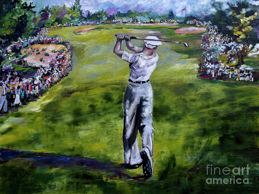 Ben Hogan Golf Painting Painting by Ginette Callaway