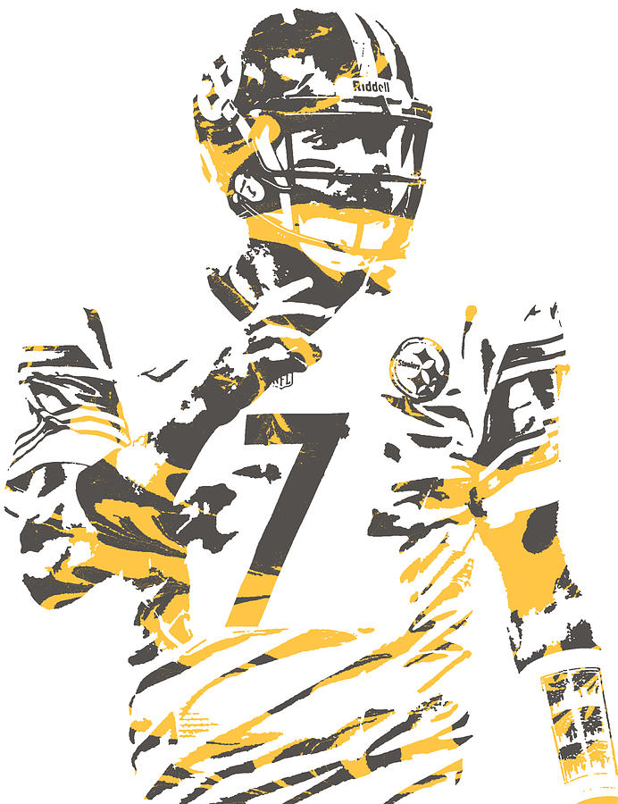 Ben Roethlisberger Pittsburgh Steelers art T-Shirt by Joe Hamilton