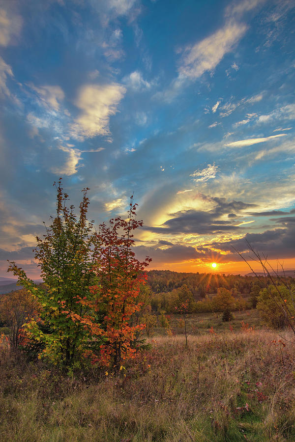 Ben Young Hill Sunset Autumn Photograph by White Mountain Images