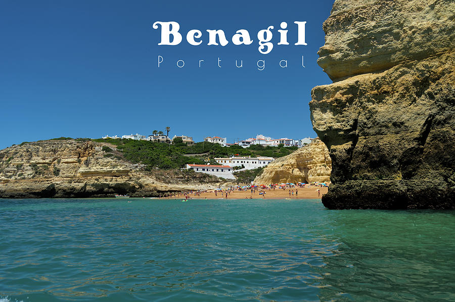 Benagil Beach Postcard - Portugal Photograph by Angelo DeVal