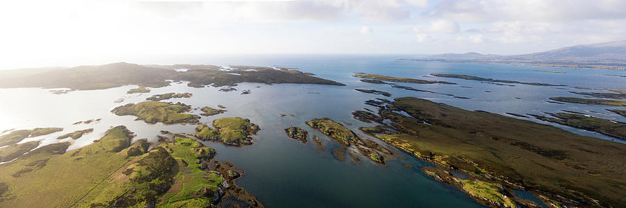 Benbecula Island Uist Lochs aerial Outer Hebrides Photograph by Sonny Ryse