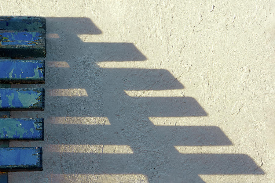 Bench and shadows Photograph by Mikel Martinez de Osaba