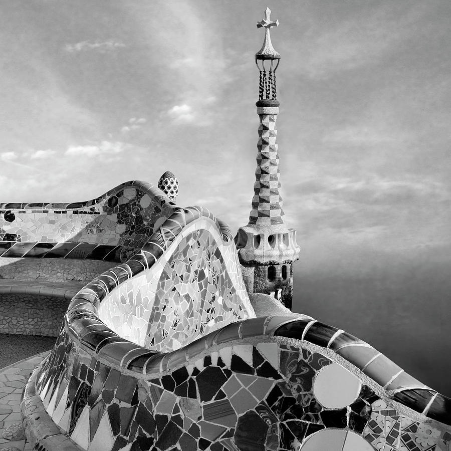 Bench of Park Guell 1, Barcelona, Photograph by JM Ardevol - Fine Art