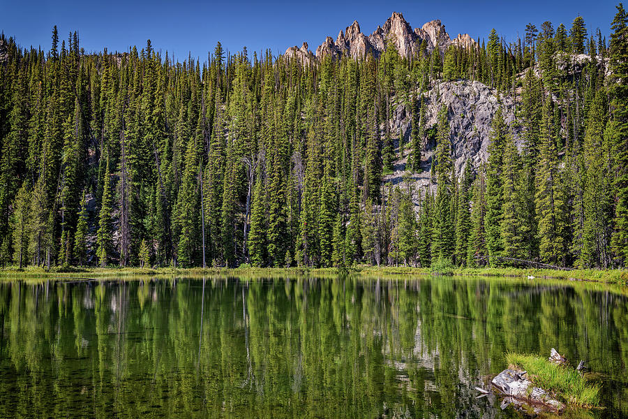 Nature Photograph - Bench Lake Reflection by Rick Berk