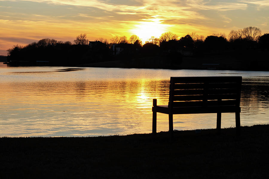 Bench Photograph - Bench Sunset by Michael Poe Bench Photograph - Bench Sunset by Michael Poe