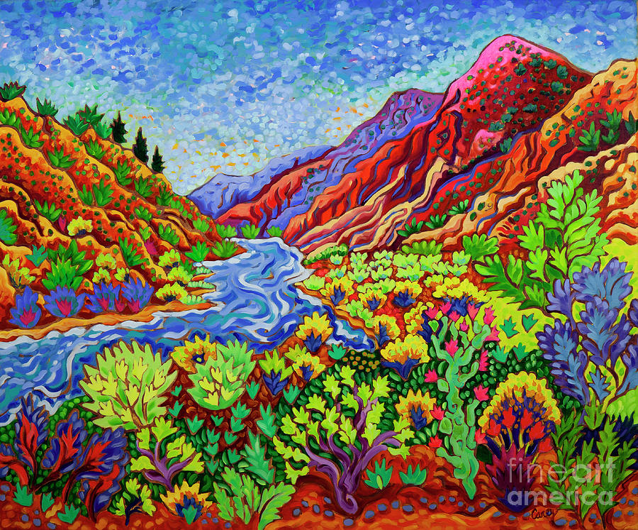 Bend in the River Painting by Cathy Carey