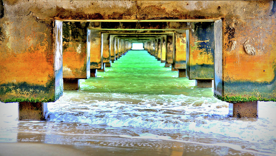 Beneath the Concrete Pier Photograph by DJ Florek