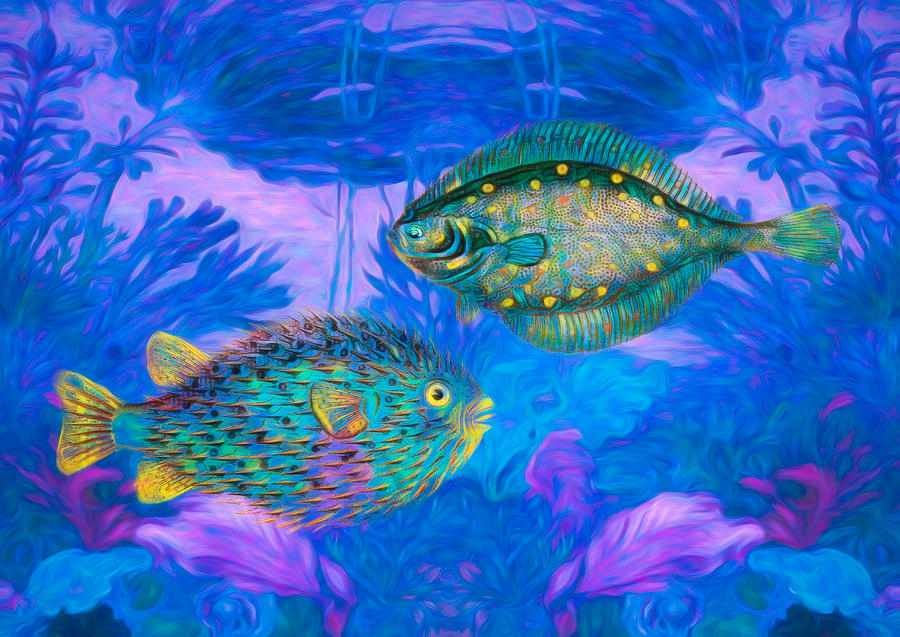 Beneath the Deep Blue Sea Digital Art by Susan Hope Finley