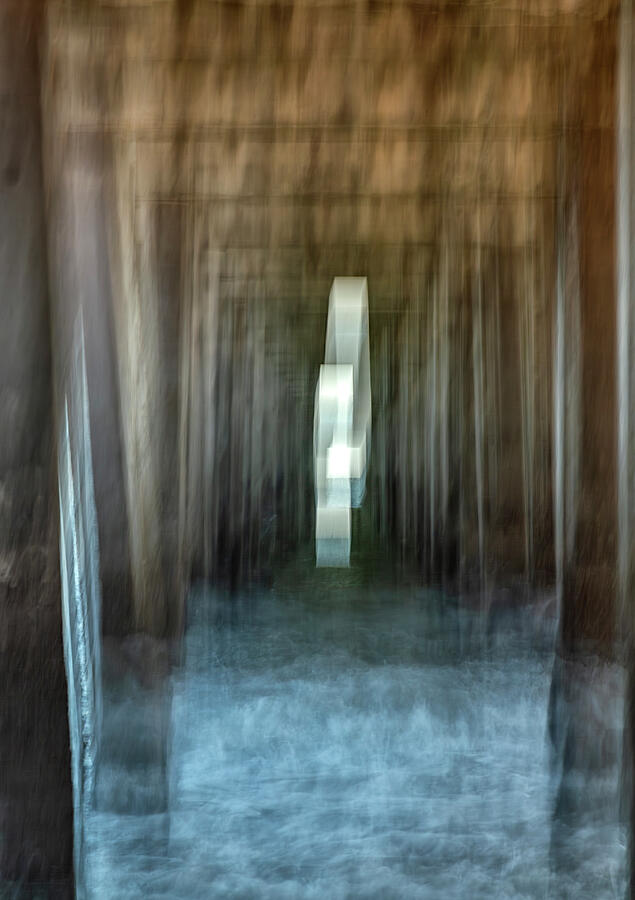 Abstract Photograph - Beneath the pillars of the pier by Cate Franklyn