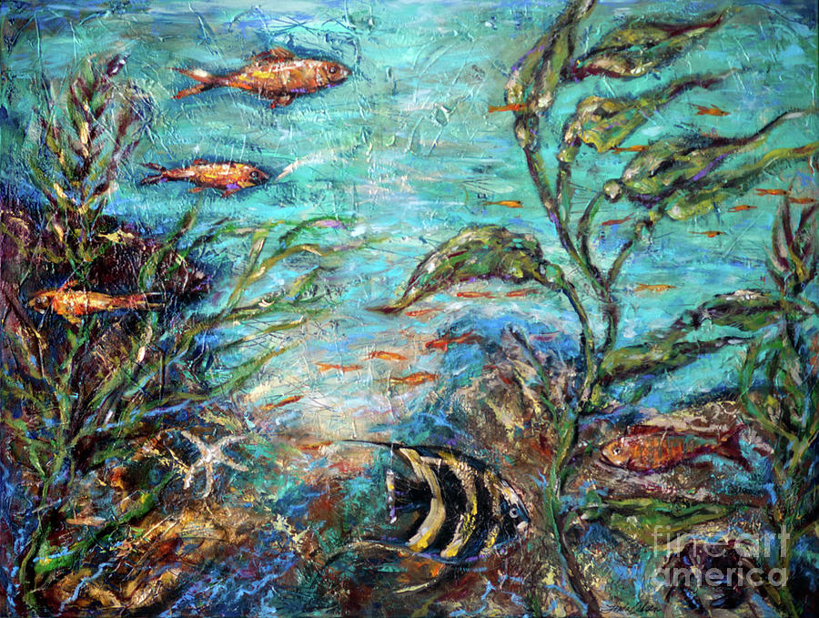 Beneath the Waves Painting by Linda Olsen