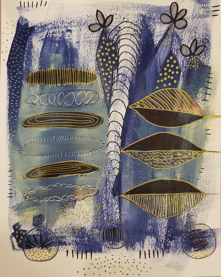Blue Painting - Beneath the Waves by Michal Mitak Blue Painting - Beneath the Waves by Michal Mitak