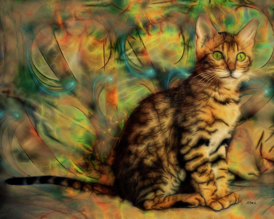 Bengal Kitten Digital Art by Studio B Prints