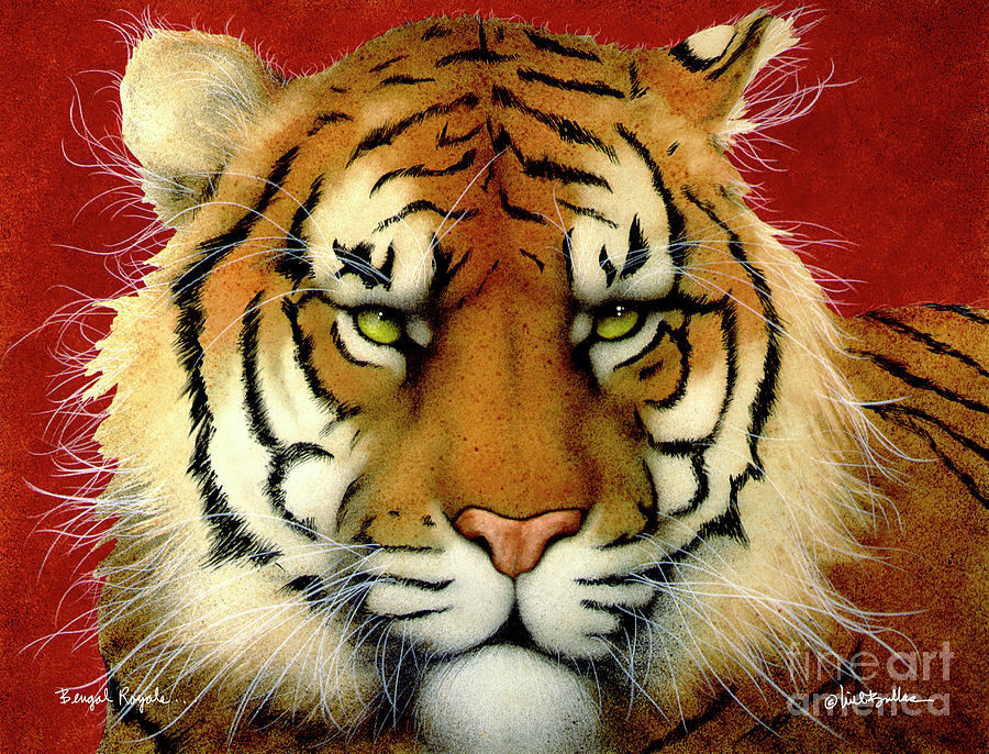 Bengal Tiger Painting - Bengal Royale... by Will Bullas