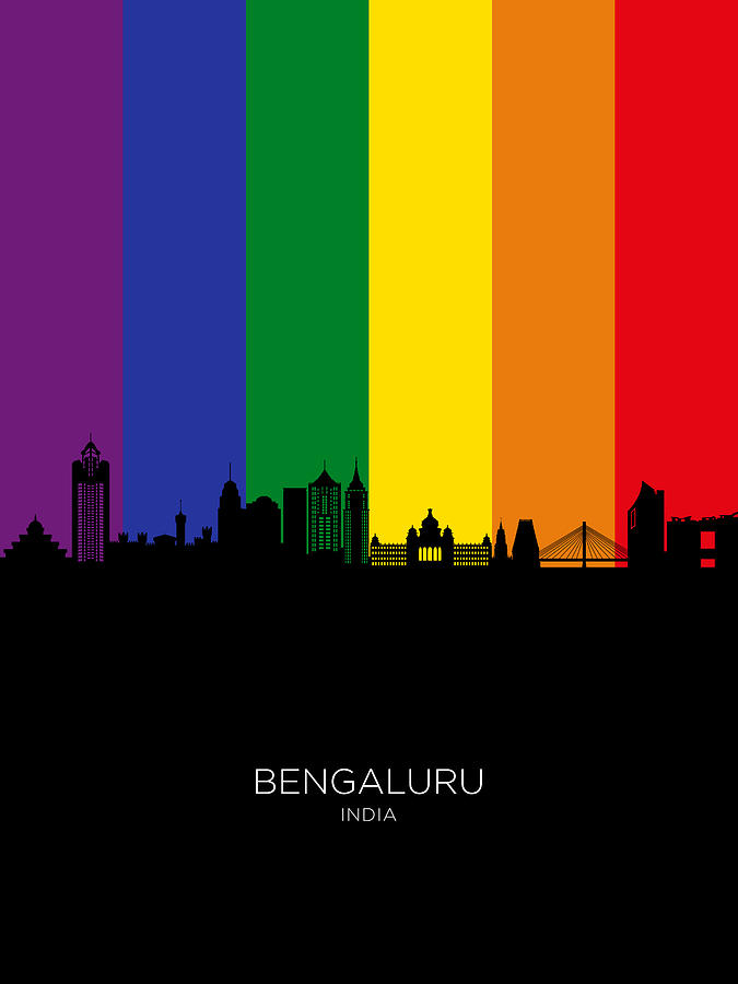 Bengaluru Skyline India Bangalore #14 Digital Art by Michael Tompsett