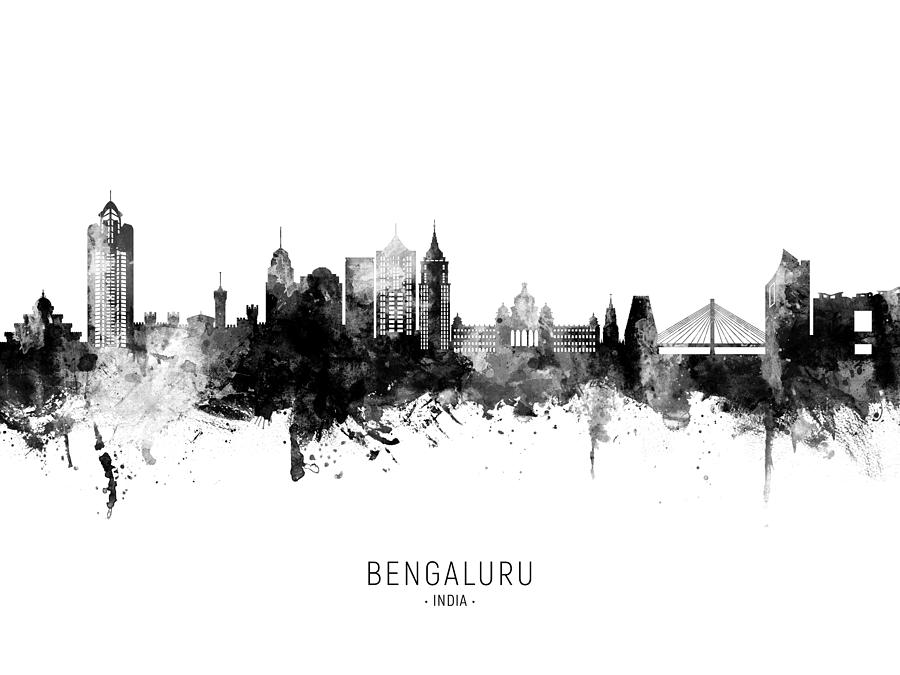 Bengaluru Skyline India Bangalore #89 Digital Art by Michael Tompsett