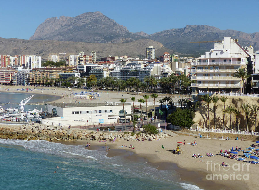 Benidorm beaches and town Photograph by Phil Banks