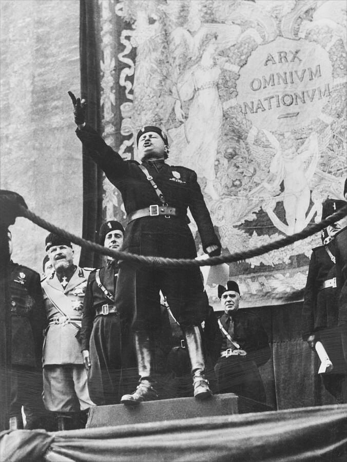 Benito Mussolini, c1940 Photograph by Unknown Photographer - Fine Art ...
