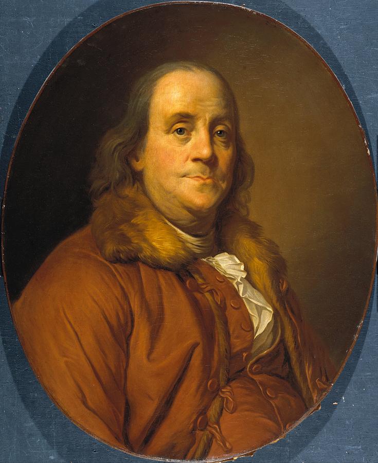 Benjamin Franklin Painting by Joseph Siffred Duplessis - Fine Art America