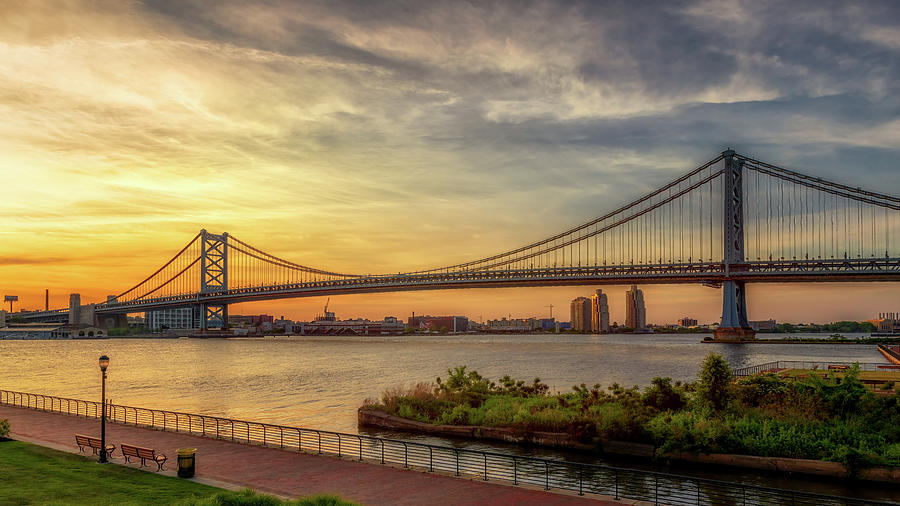 Benjamin Franklin Bridge - Philadelphia Photograph by Susan Rissi Tregoning
