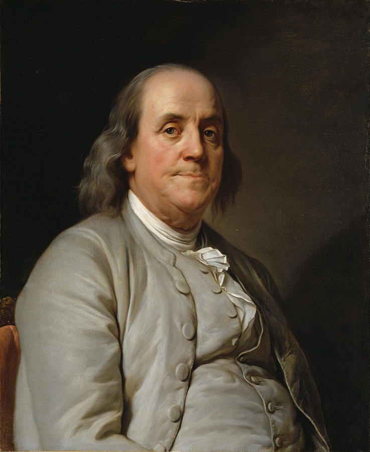 Benjamin Franklin, c 1785 Painting by Vincent Monozlay