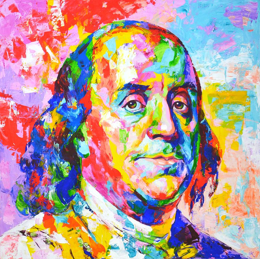 Benjamin Franklin  Painting by Iryna Kastsova