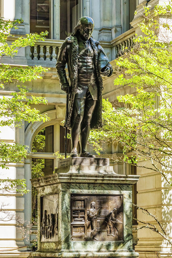 Benjamin Franklin Statue Freedom Trail Boston Mass Photograph By