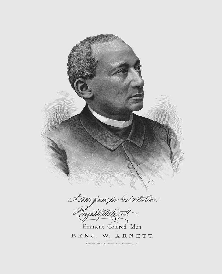 Benjamin W. Arnett Engraved Portrait - Eminent Colored Men 1886 Drawing by War Is Hell Store