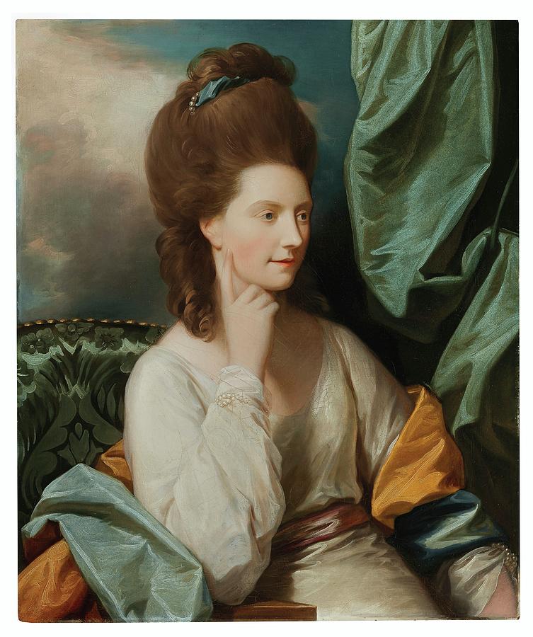 Benjamin West, P.r.a. Springfield 1738 1820 London Portrait Of Mrs. William Abercromby B. 1743 Painting