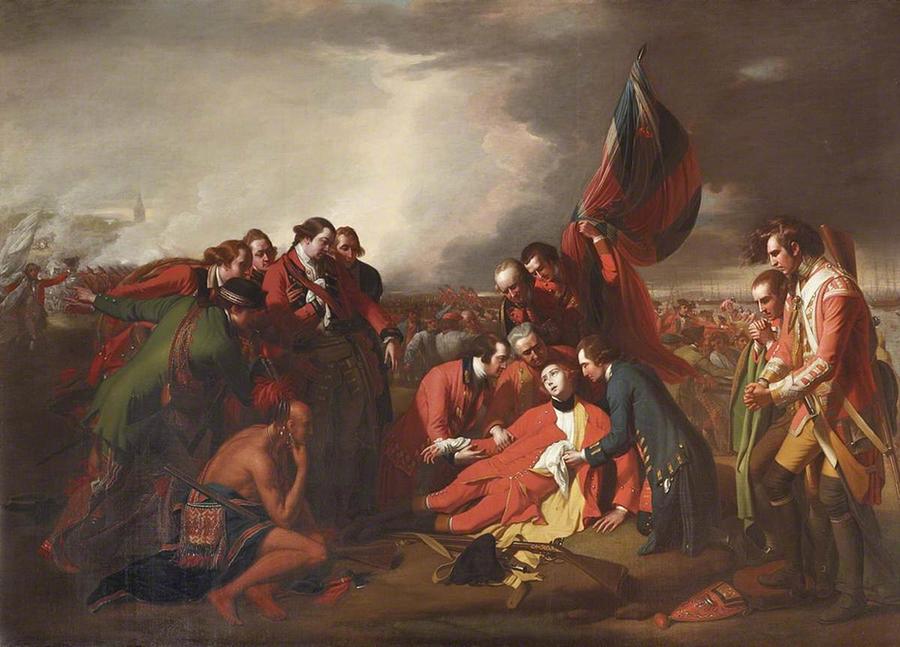 Benjamin West - The Death Of General James Wolfe 1727-1759 Painting By ...