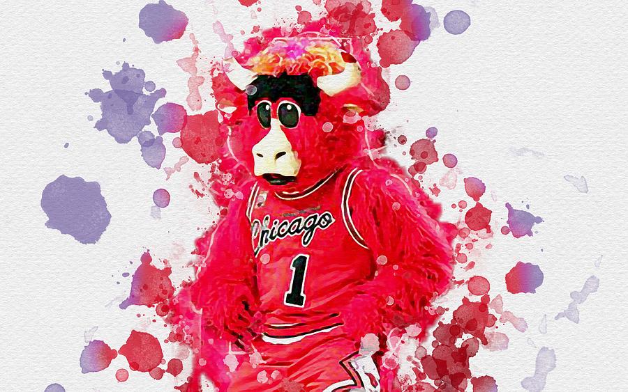 Benny The Bull Mascot Chicago Bulls Basketball Art Nba Usa Chicago Bulls Mascot National 7370