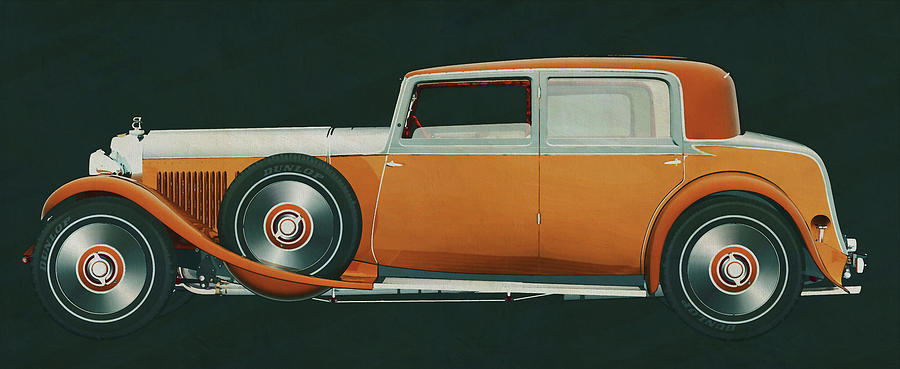Bentley 8 liters from 1931 an imaginative car Painting by Jan Keteleer
