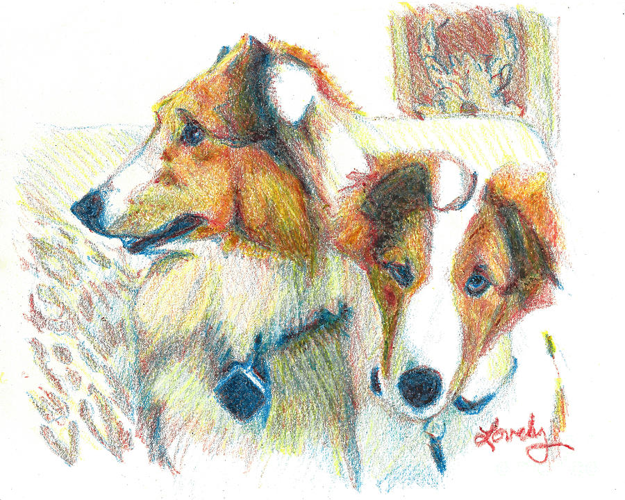 Bentley and Brodie Painting by Candace Lovely