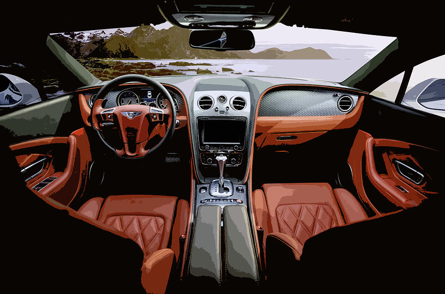 Bentley Continental GT Interior Brown Digital Art by Thespeedart - Fine ...