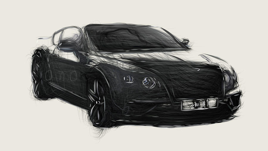 Bentley Continental Supersports Digital Art by CarsToon Concept